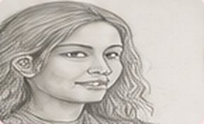 Student pencil portrait