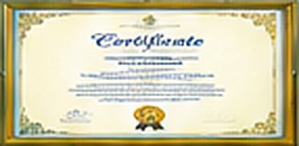Certificate (sample placeholder)